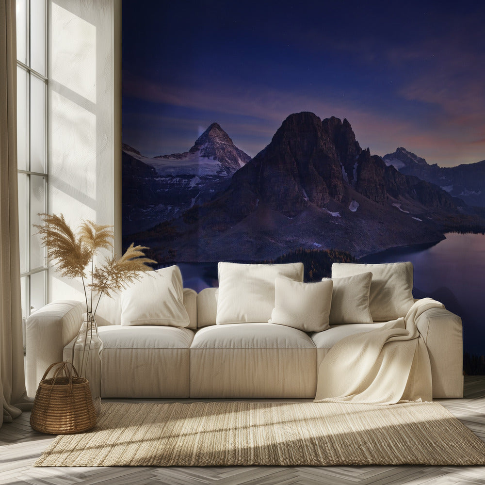 Skymning vid Mount Assiniboine | Fototapet
