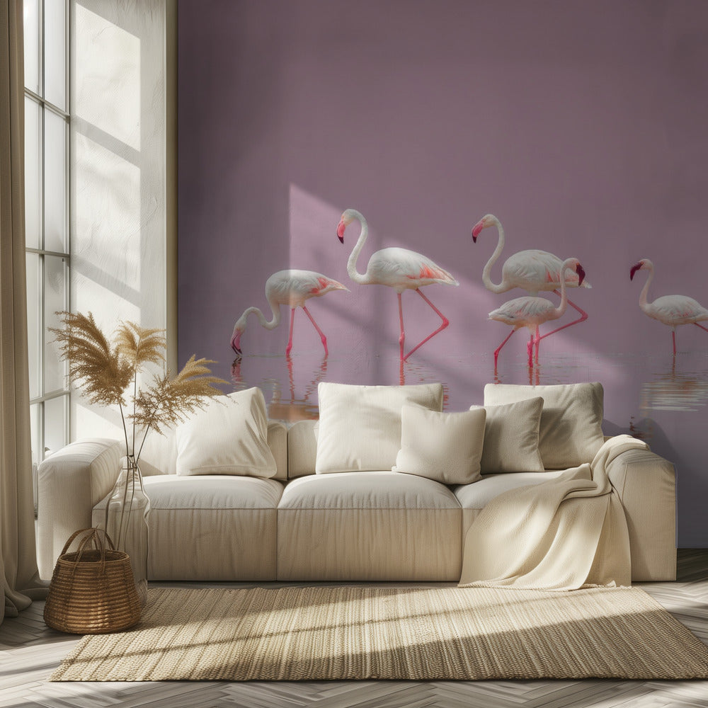 Flamants roses | Papier Peint Photo