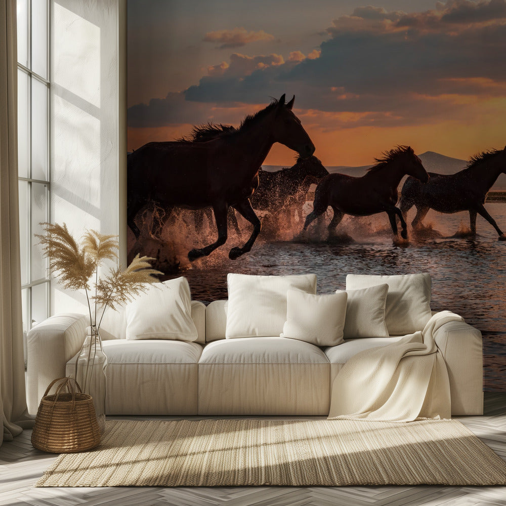 CABALLOS DE AGUA | Papel Pintado Fotográfico