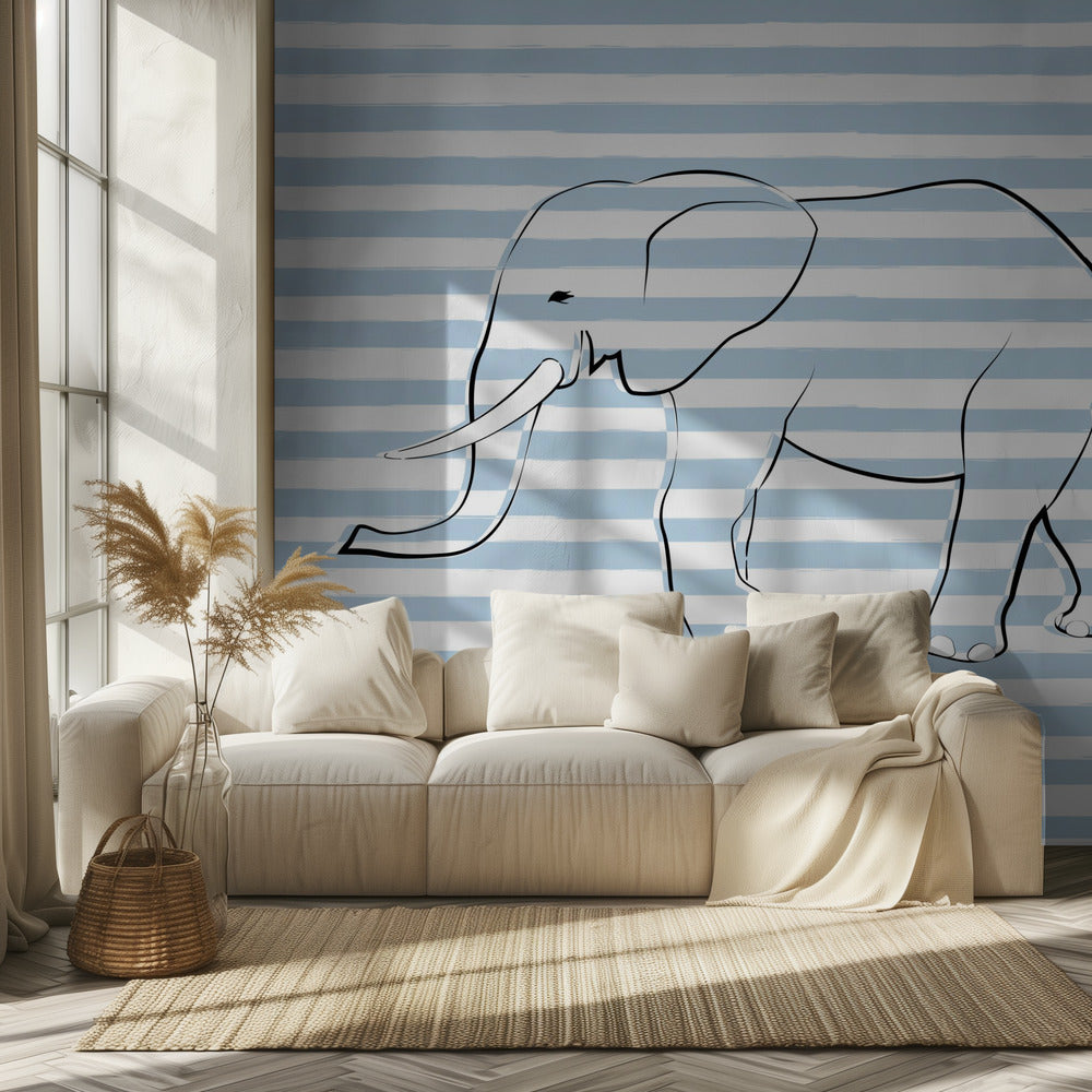 Striped Elephant Bow | Wallpaper