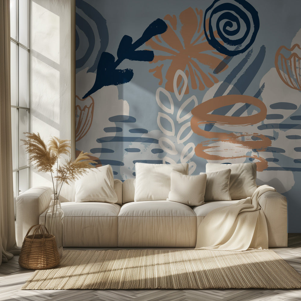 Scandia Herb_Blue | Fototapeten