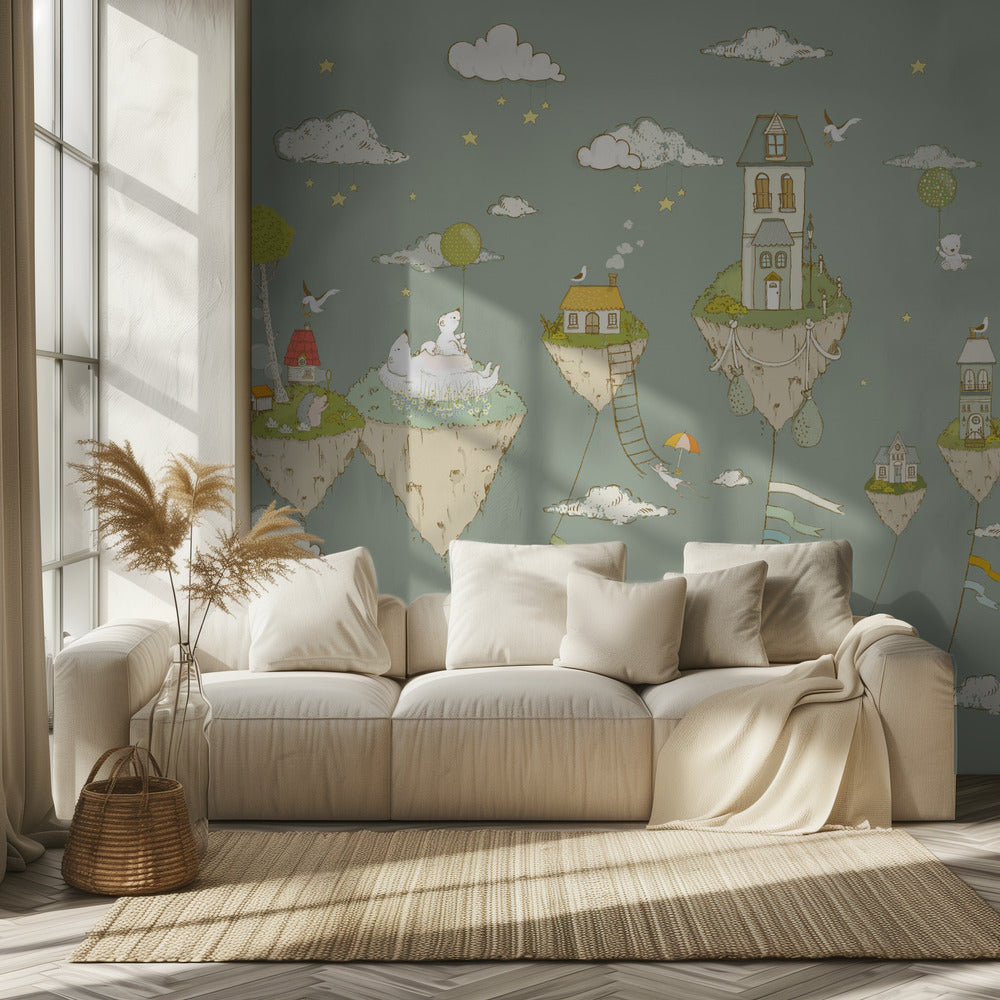 Islas flotantes_FogGreen | Papel Pintado Fotográfico
