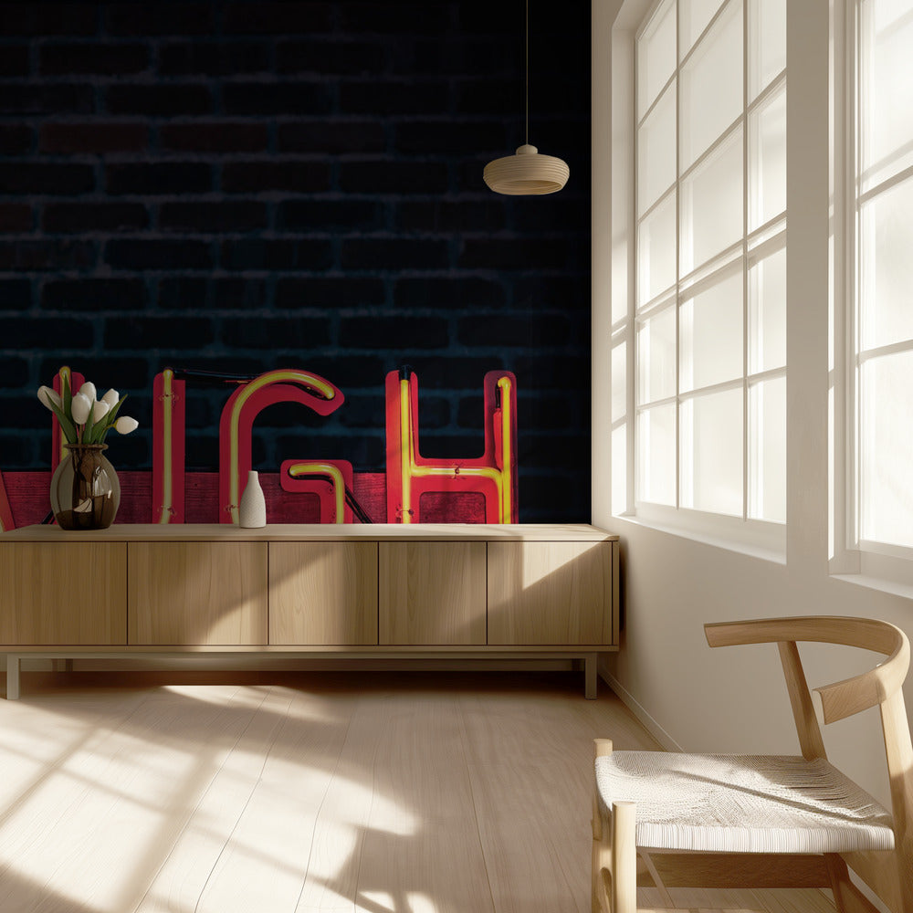 Lachen in Neon | Fotobehang