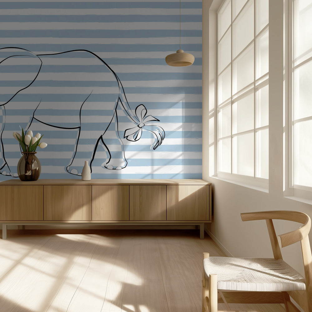 Striped Elephant Bow | Wallpaper