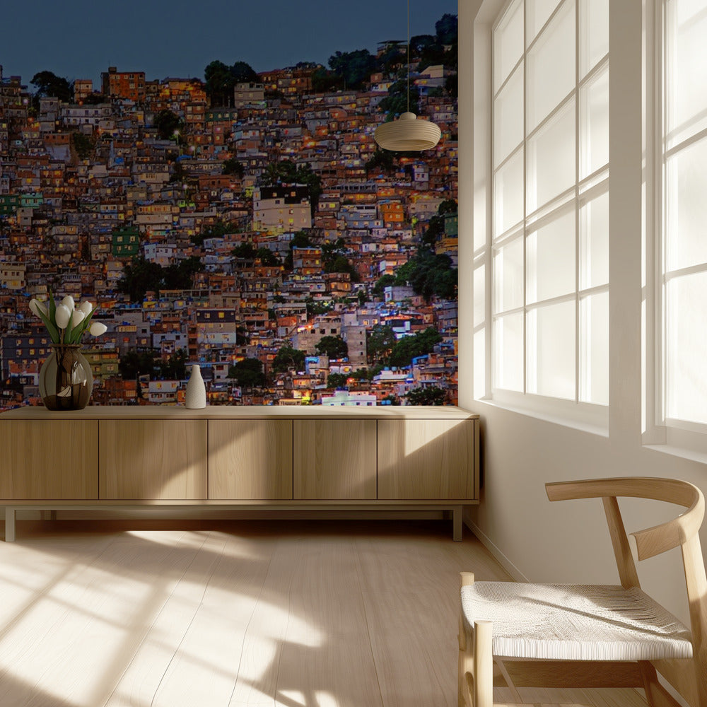 Pimeys Rocinha Favelassa | Valokuvatapetit