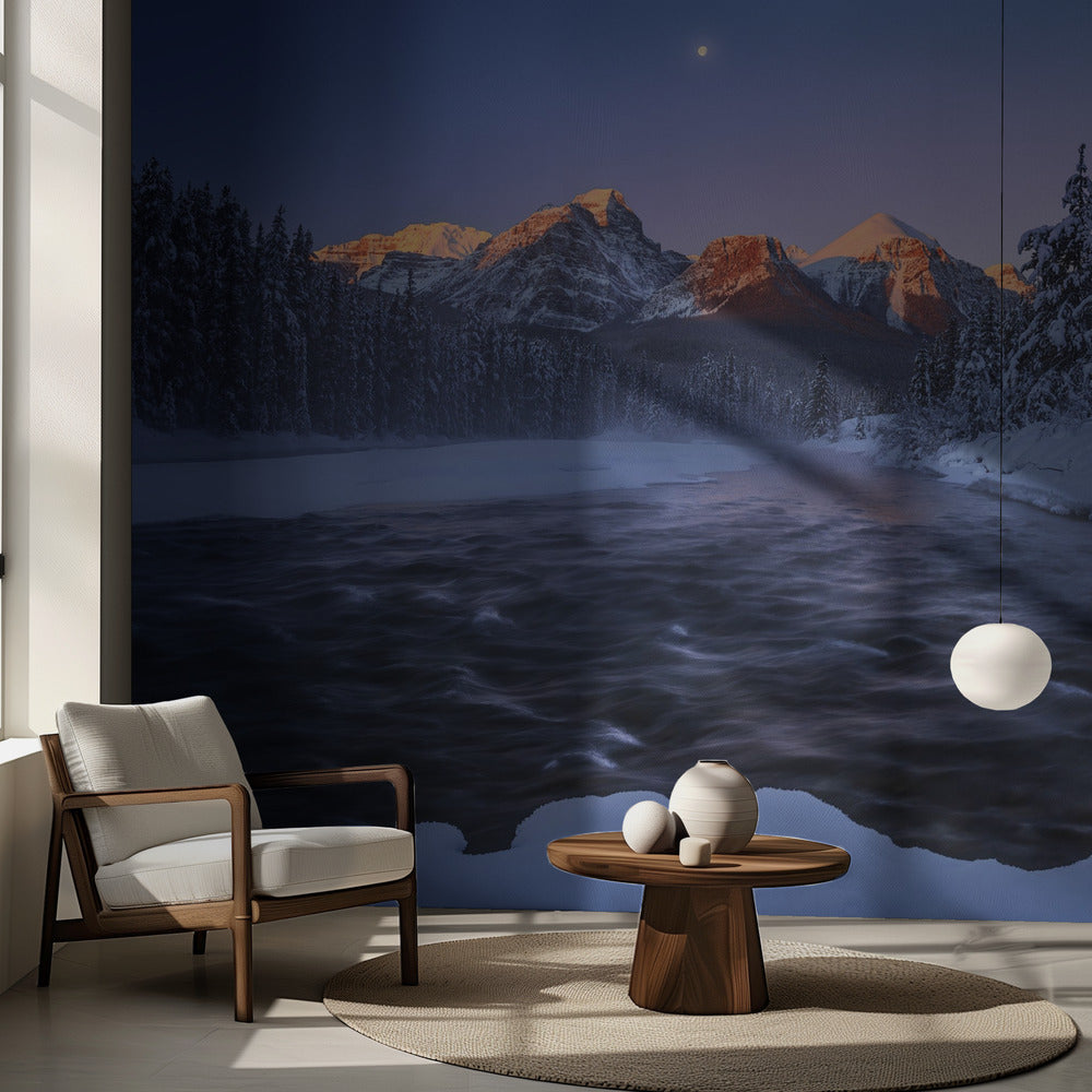 Montañas Rocosas canadienses de invierno | Papel Pintado Fotográfico