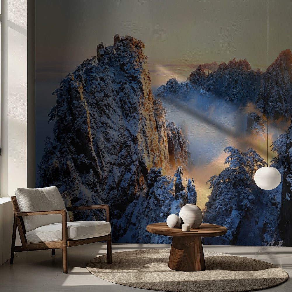 Lever de soleil sur le mont Huang Shan | Fonds d'écran