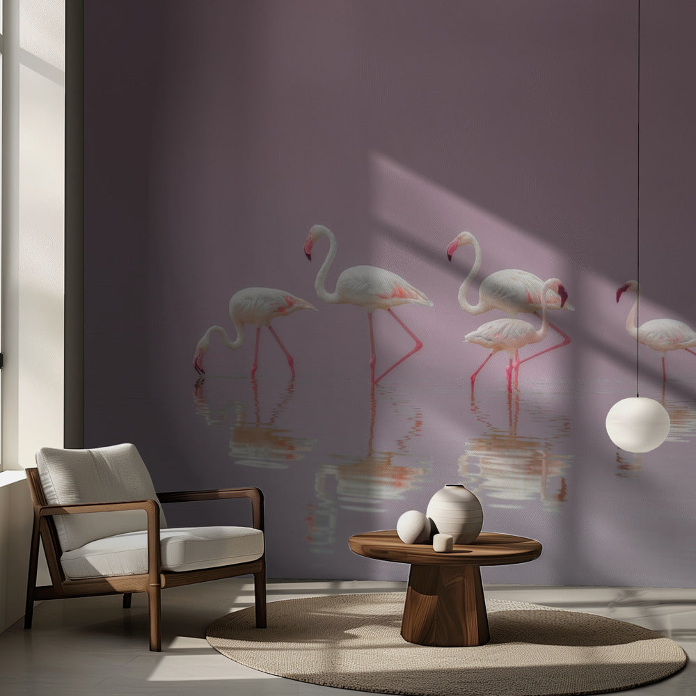 Flamants roses | Papier Peint Photo