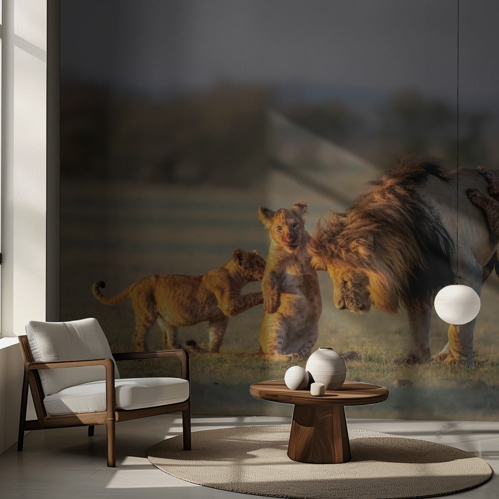 Papa et enfants | Fond d'écran