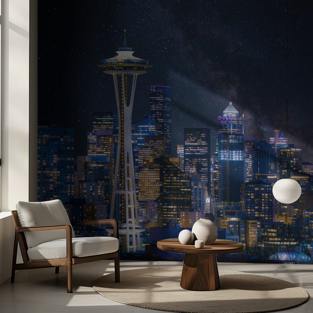 Noche en Seattle | Papel Pintado Fotográfico
