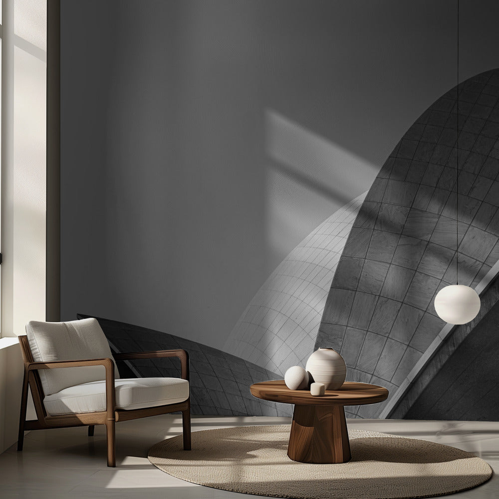 Temple du Lotus… en nuances de gris | Fonds d’écran