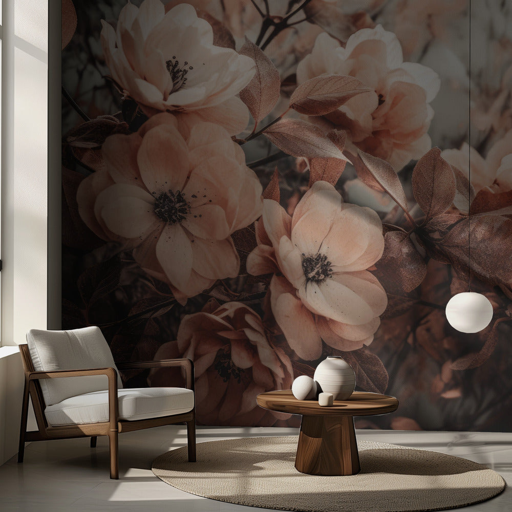 Pivoine sauvage corail | Fond d'écran