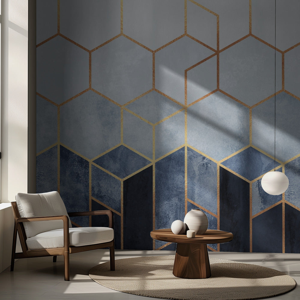 Hexagones bleu clair | Fonds d'écran