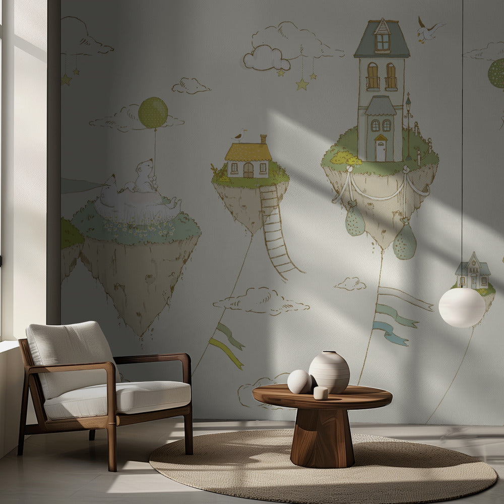 Îles flottantes_Crème | Fonds d'écran