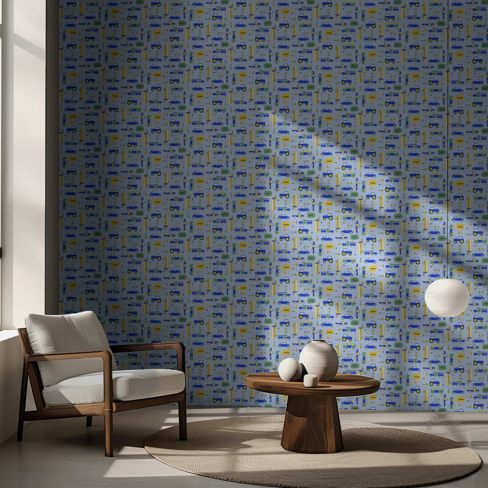 Motifs de véhicules colorés pour enfants | Fonds d'écran