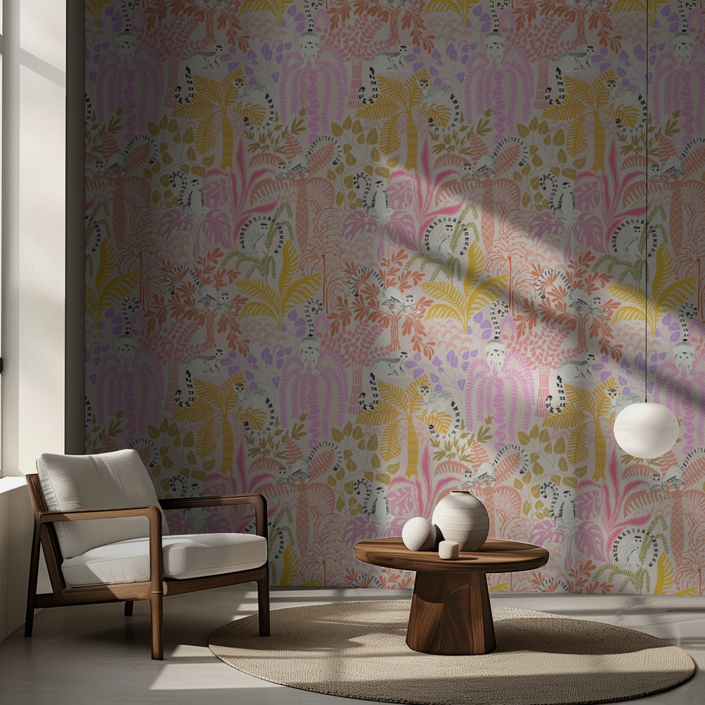 Motif d'aventure dans la jungle par temps ensoleillé | Fonds d'écran