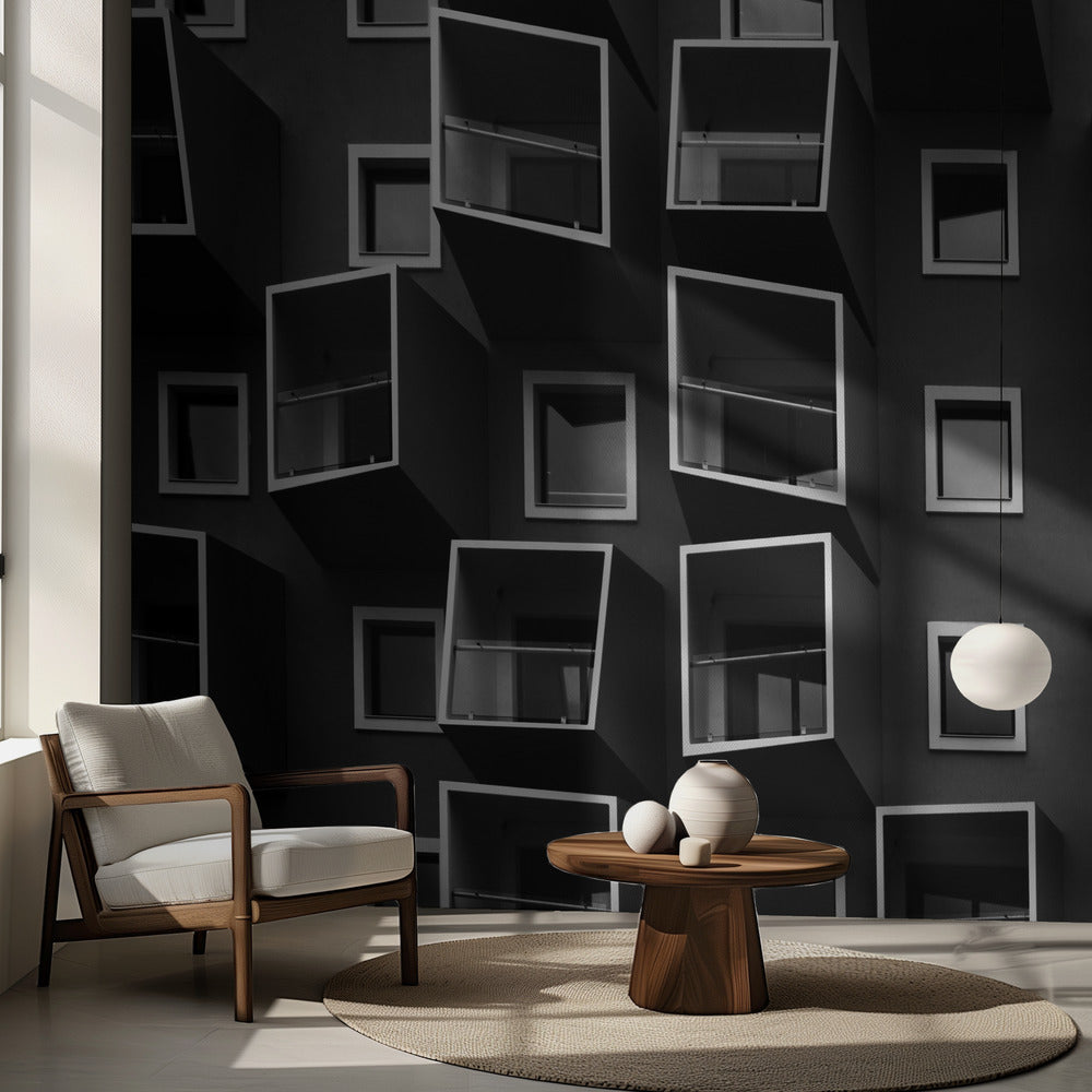 Vivre dans des cartons | Papier peint