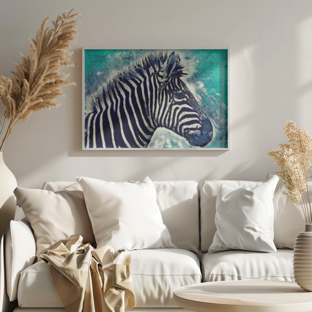 Zebra-Aquarell-Tierkunst | Poster