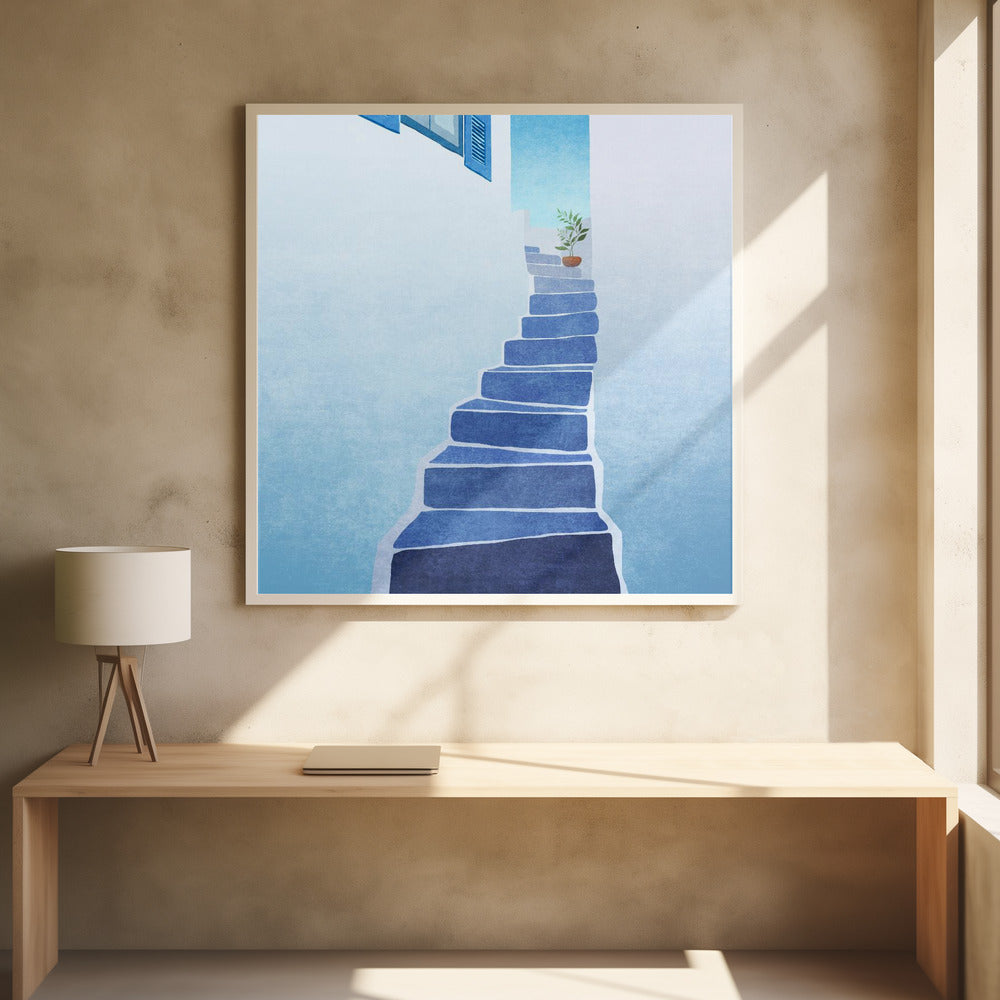 Blue Stairway Journey | Poster