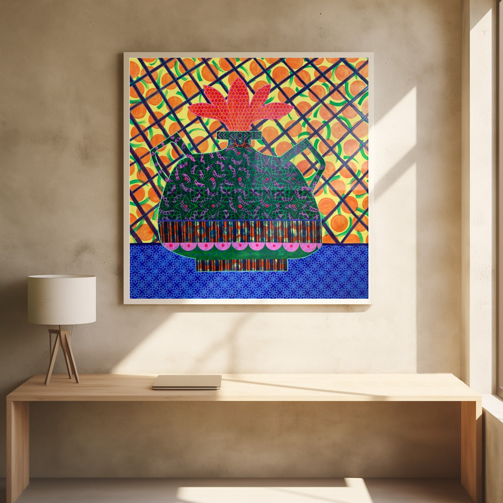 Oranges and Flower Vase | Poster