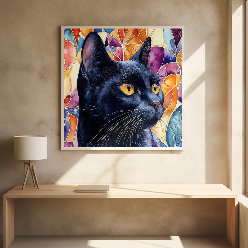 Black Cat Rocky | Poster