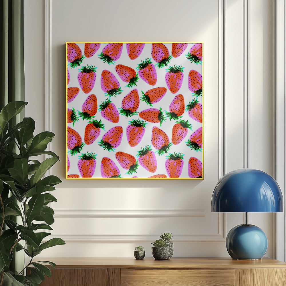 Fraises rouges à la lavande | Posters - Affiche Artistique