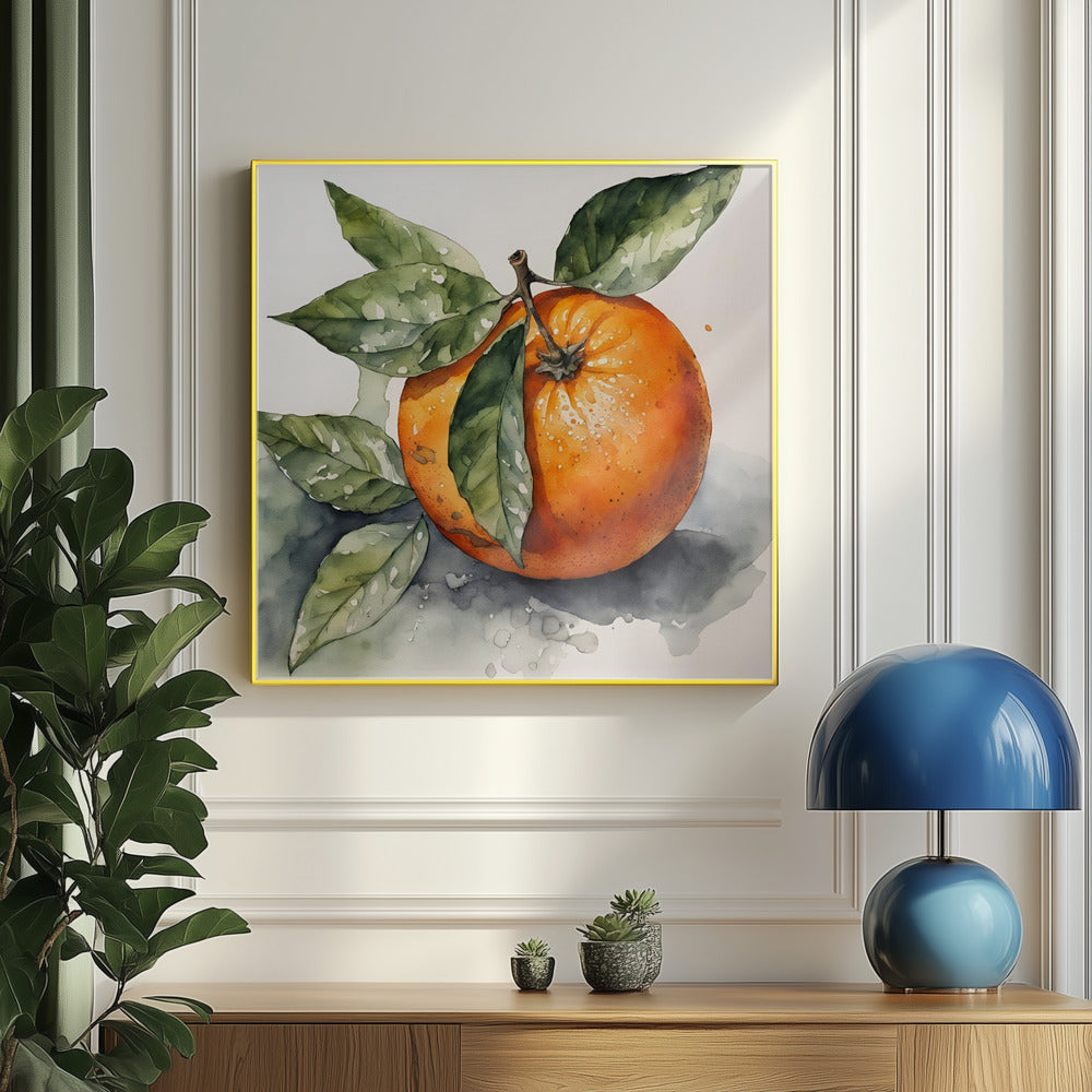 Arancione, Acquerello, Inchiostro | Poster - Stampe d’Arte