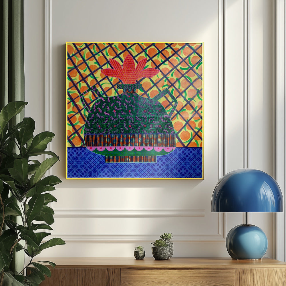 Oranges and Flower Vase | Poster