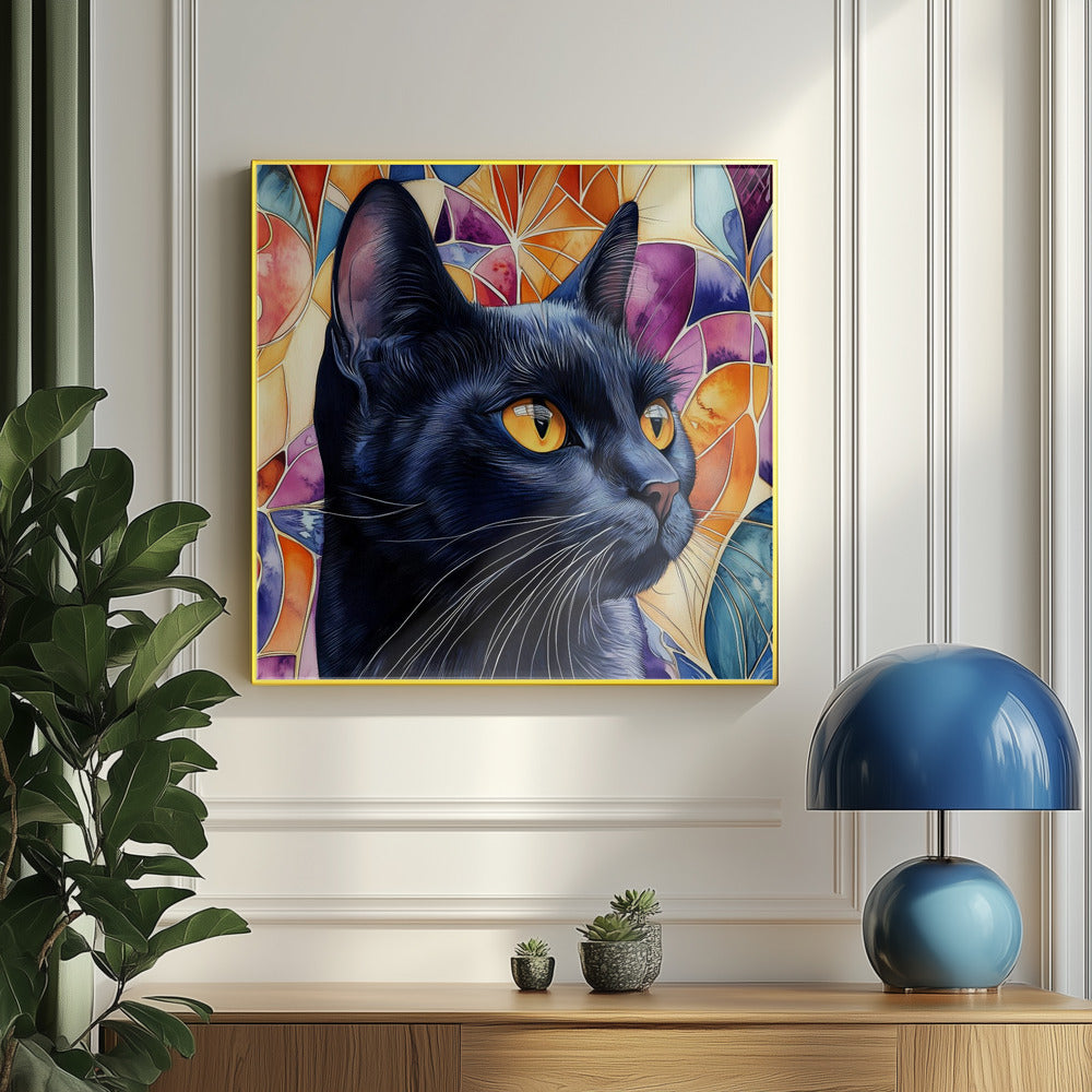 Black Cat Rocky | Poster