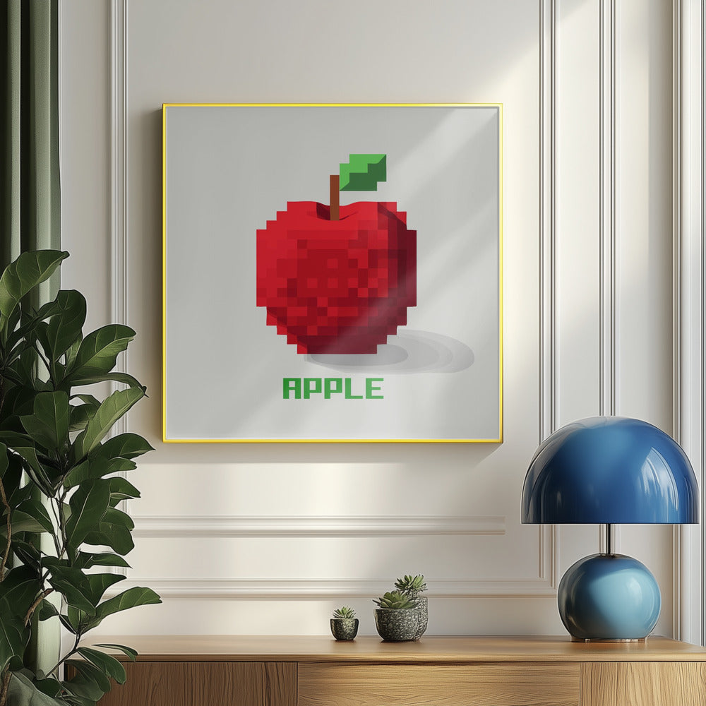 Pixel Fruit Apple | Poster