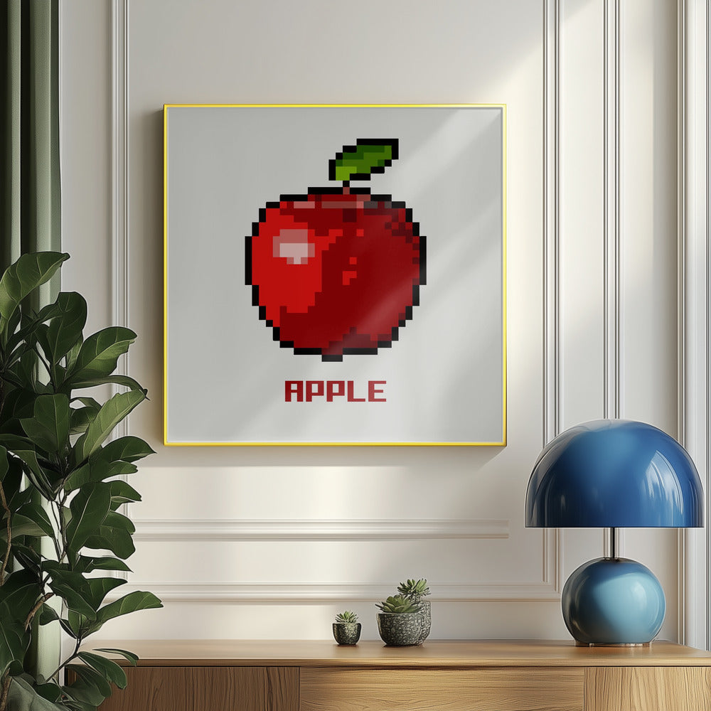 Pixel Fruit - Apple | Poster
