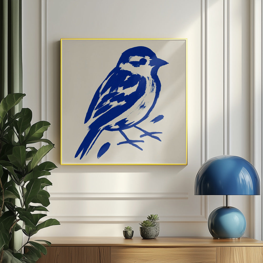 Bold Blue Sparrow | Poster