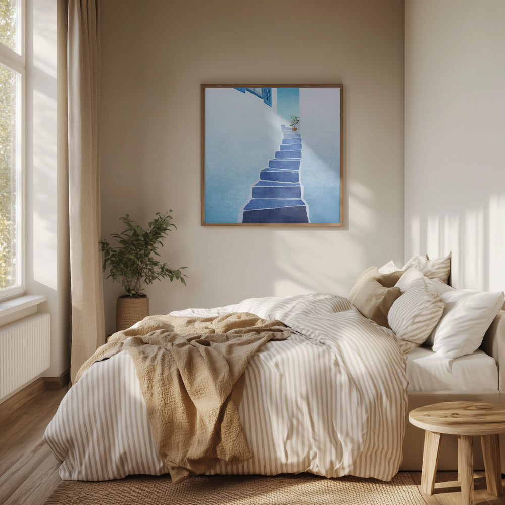 Blue Stairway Journey | Poster