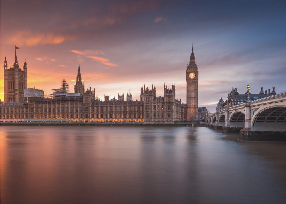 London Palace of Westminster Solnedgång | Fototapet