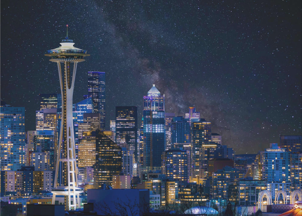 Nacht in Seattle | Fototapeten
