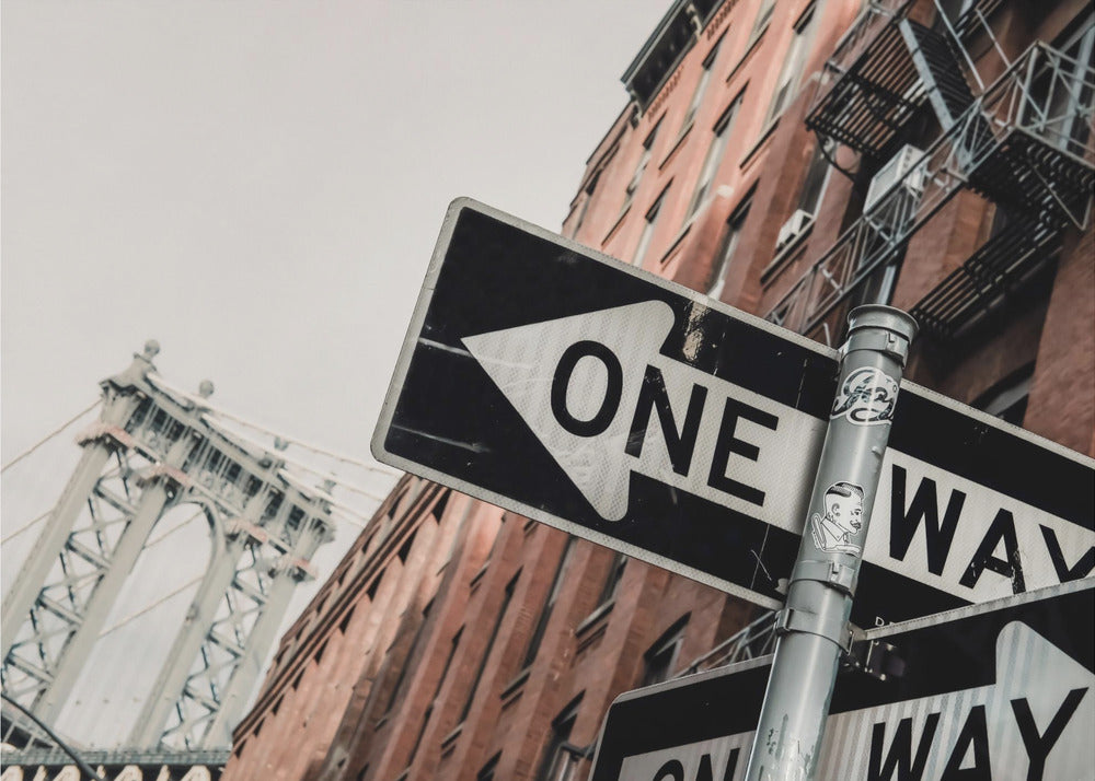 Most Manhattan w jedną stronę | Fototapeta