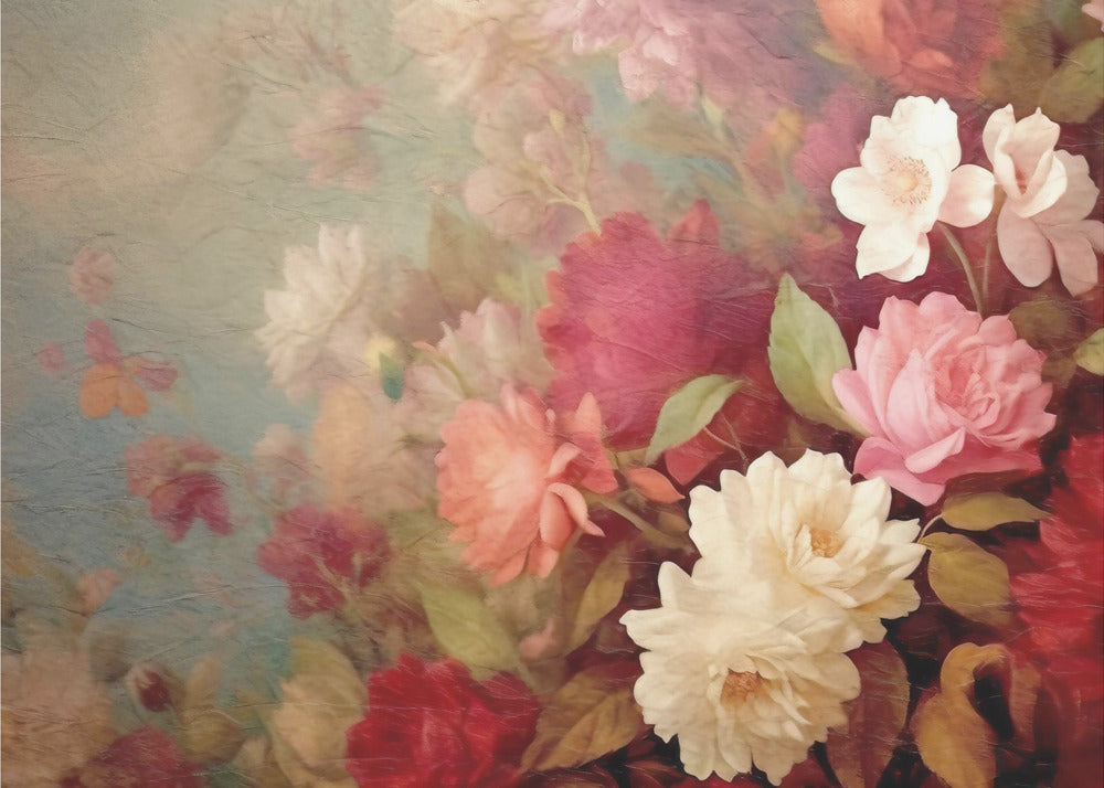 Fa Vintage Blommor 13 | Fototapet