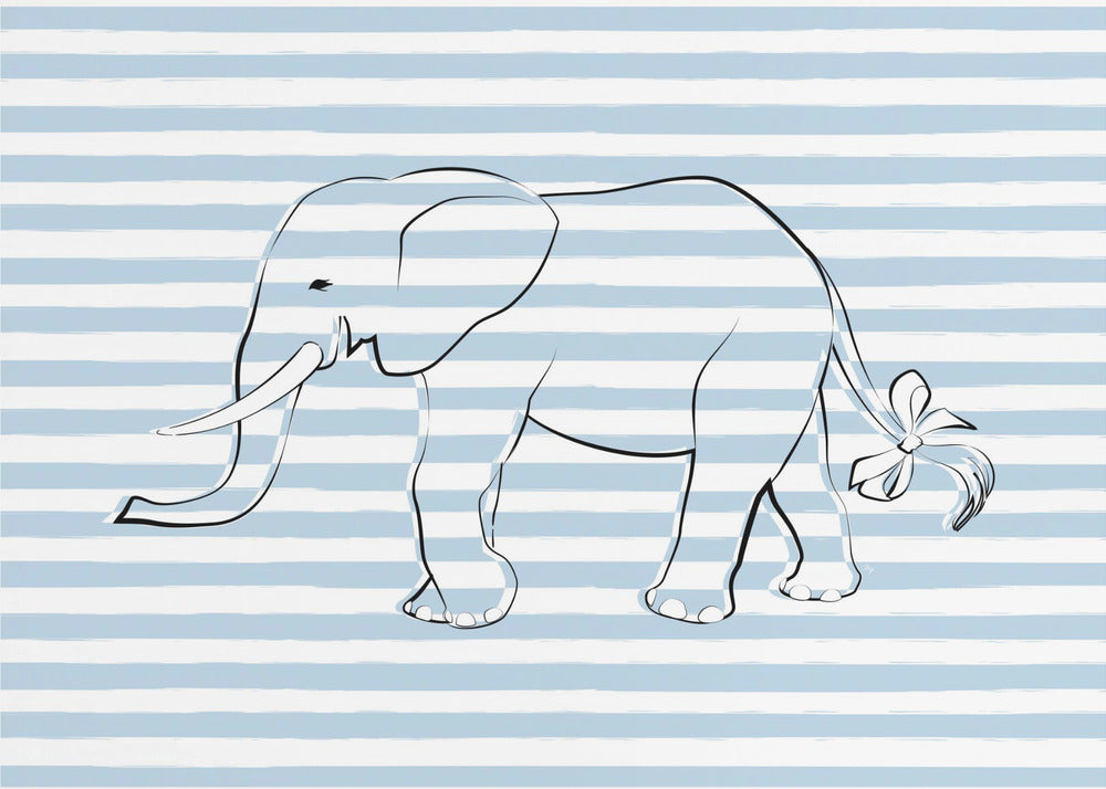 Striped Elephant Bow | Wallpaper