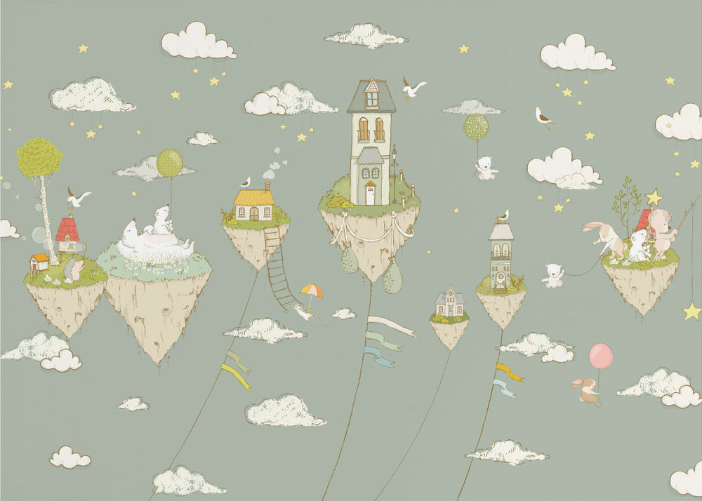 Islas flotantes_FogGreen | Papel Pintado Fotográfico