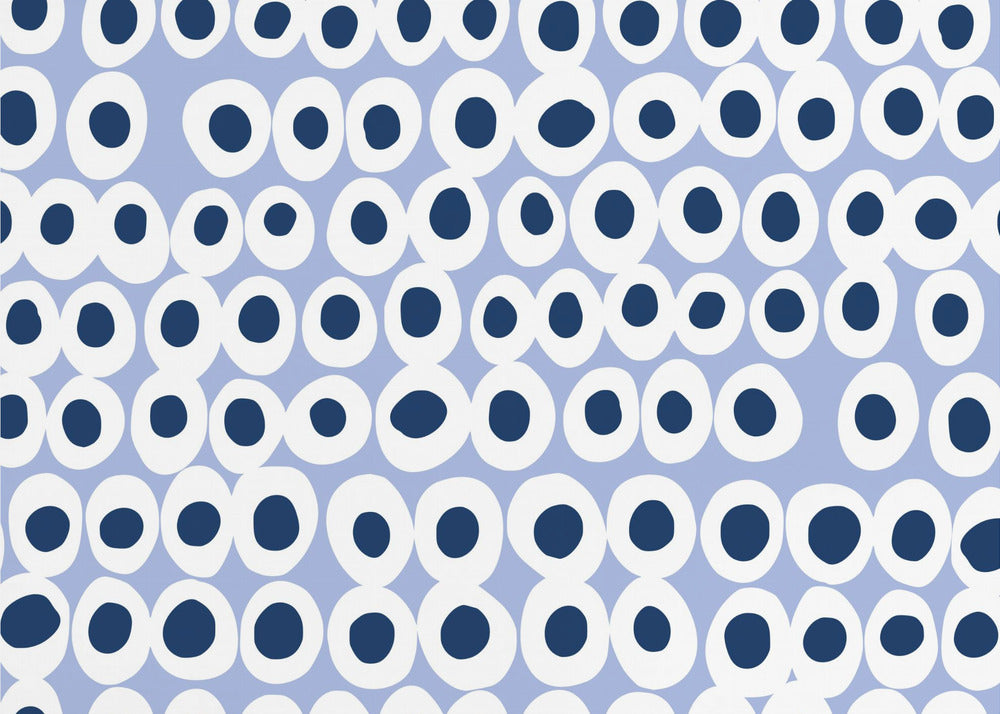 Wonderful bold dots blue pattern | Poster