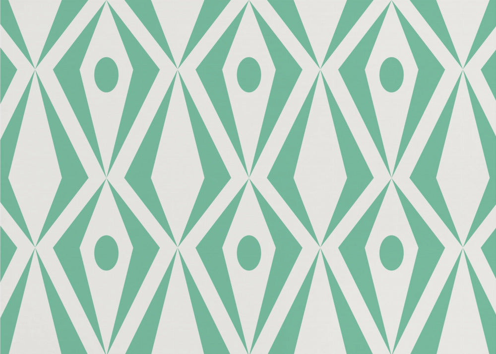 Minimalist art deco geometric diamonds mint | Poster