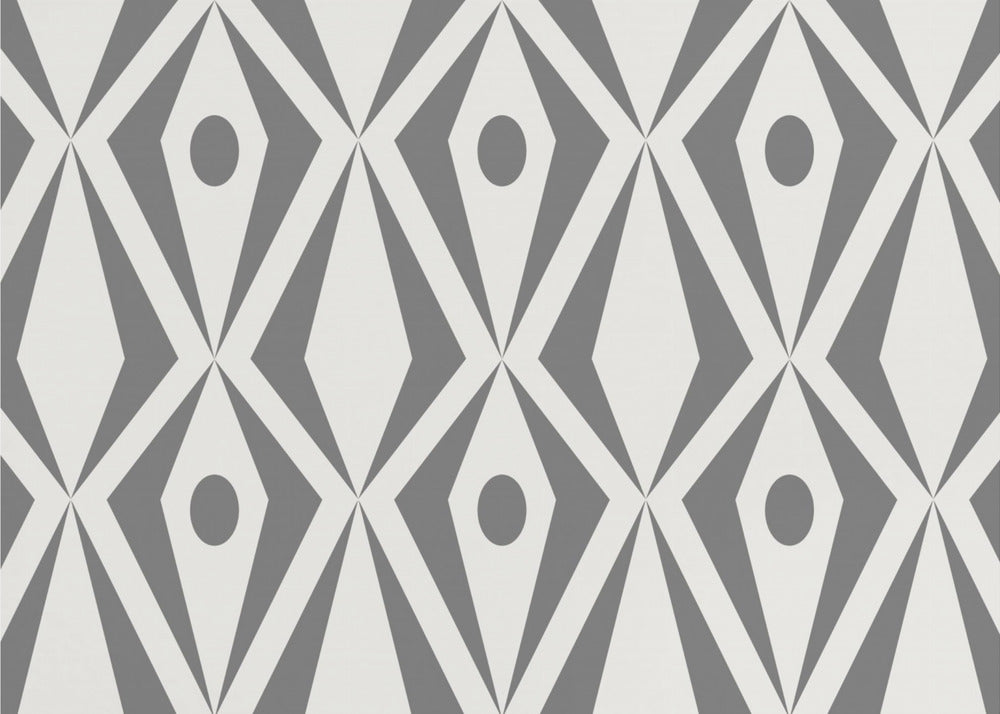 Minimalist art deco geometric diamonds grey | Poster