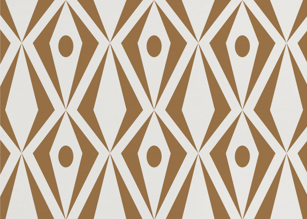 Minimalist art deco geometric diamonds brown | Poster