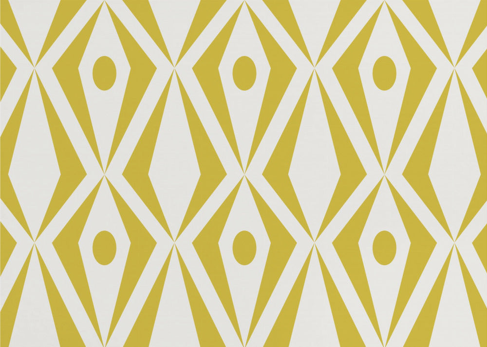 Minimalist art deco geometric diamonds yellow | Poster