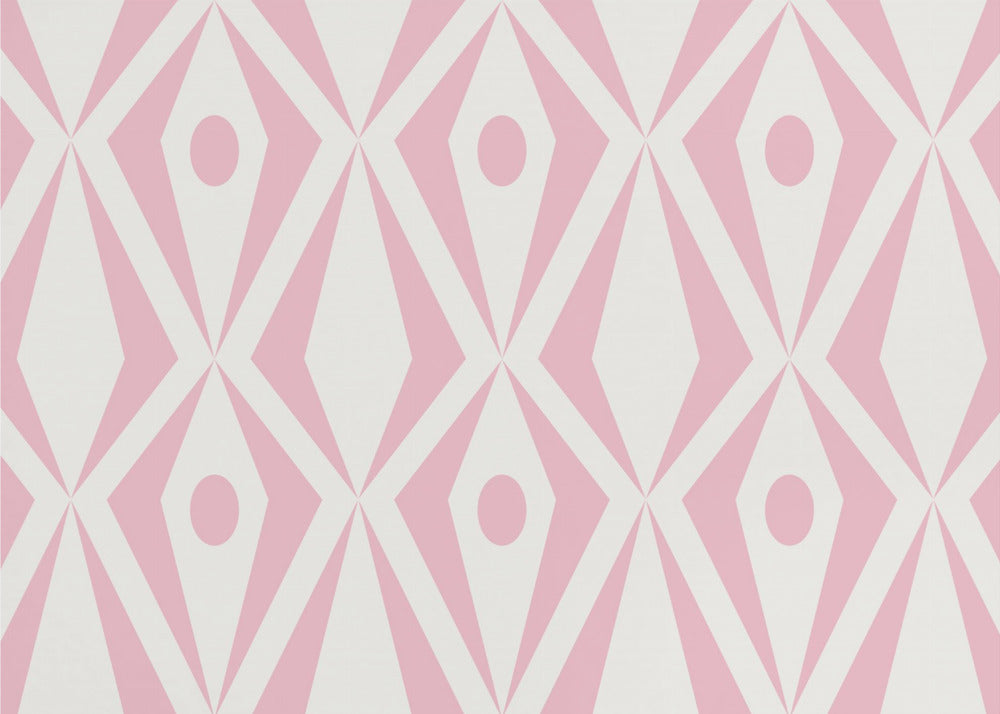 Minimalist art deco geometric diamonds pink | Poster