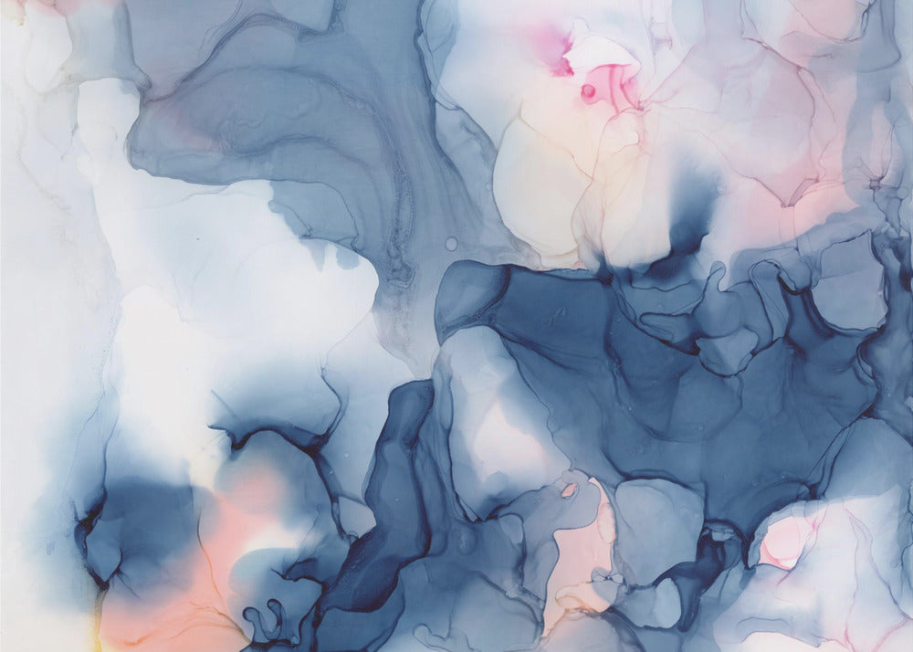 Fluid Blue And Pink Hues | Canvas