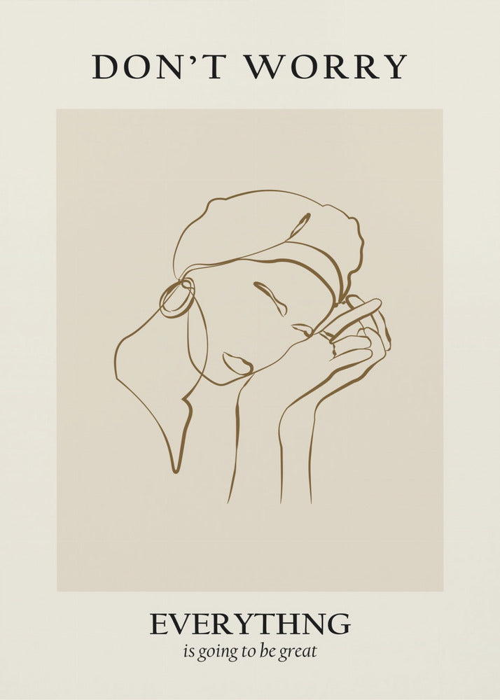 Portrait au trait moderne | Tableaux sur Toile
