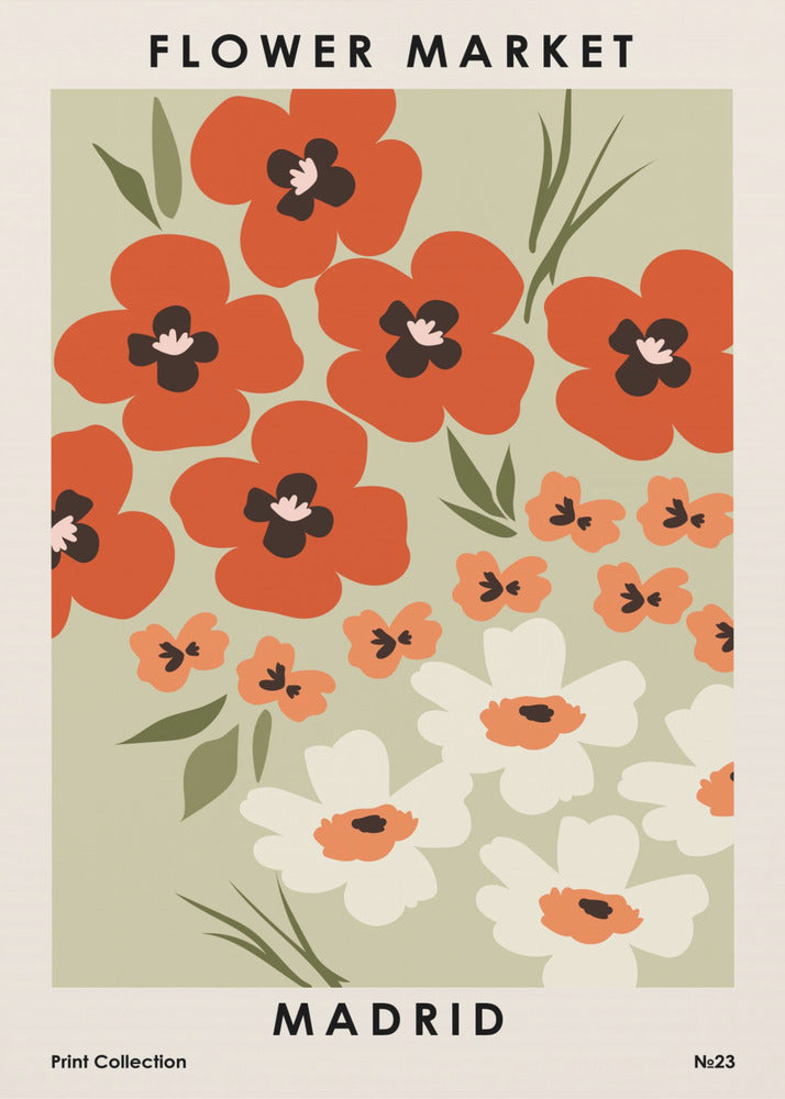 Blomstermarked Madrid | Lerretsbilder