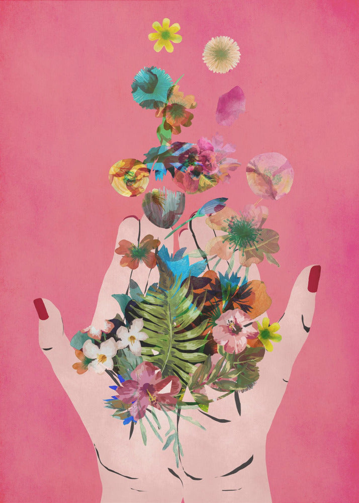 La main de Frida (version rose) | Tableaux sur Toile