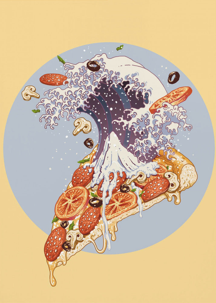 pizza kanagawa | Stampe su Tela